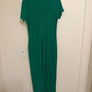 Amanda up Richard checkered dress